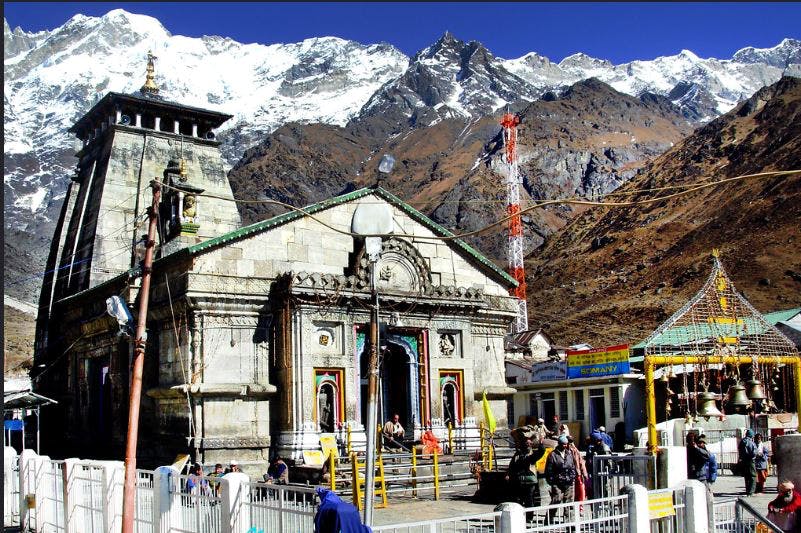 Sacred Kedarnath Temple Peak View
